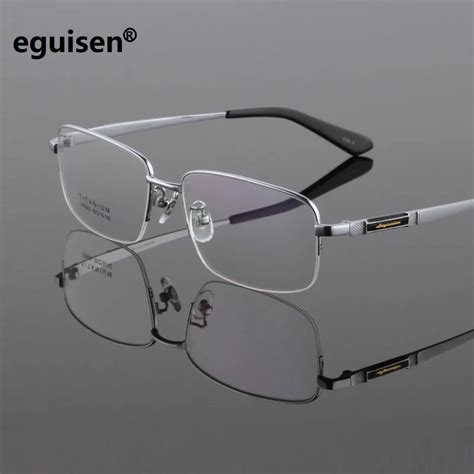 New Pure Titanium Eyeglasses Frames Men Business Male Spectacle Frame Ultra Light Big Face