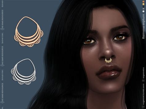 The Sims Resource Ramona Septum Septum Sims 4 Piercings Septum