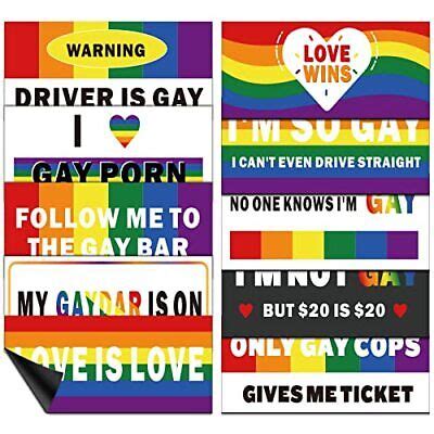 Pcs Funny Gay Lgbt Prank Bumper Stickers Magnetic Bumper Decals Funny