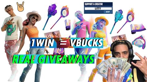 1000 Vbuck Giveaways Fortnite Fashion Show Live 1 Win Free Vbucks Real Battle Pass Giveaways