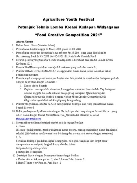 Juknis Lomba Kreasi Kudapan Fix Pdf