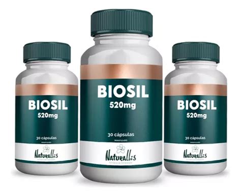 Kit 3 Biosil 520mg 30 Cápsulas Silício Orgânico Original