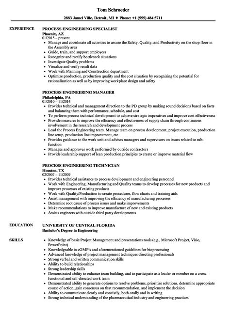 Process Engineering Resume Samples Velvet Jobs