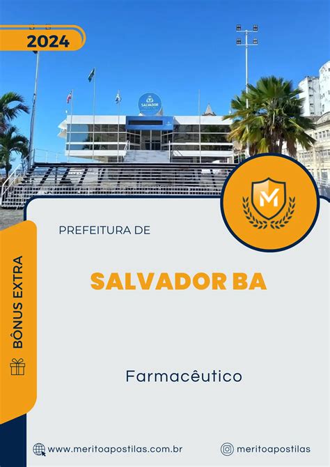 Apostila Farmacêutico Prefeitura de Salvador BA 2024 Mérito Apostilas