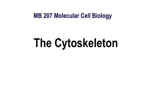 PPT MB 207 Molecular Cell Biology PowerPoint Presentation Free