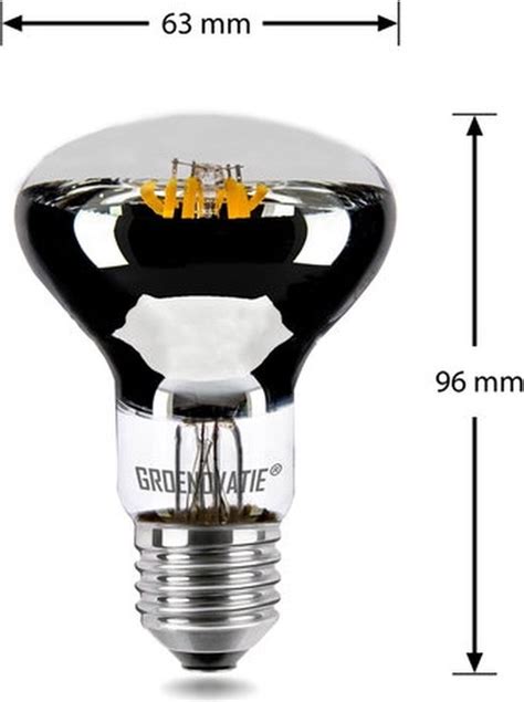 Groenovatie Led Filament Reflectorlamp 6w E27 Fitting Warm Wit