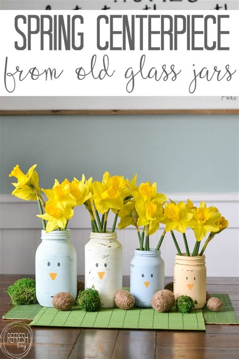 Spring Mason Jar Centerpieces