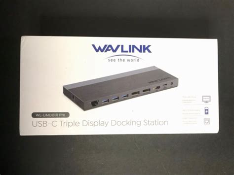 Wavlink Wl Umd R Pro Laptop Docking Station Triple Display K Hz Ebay