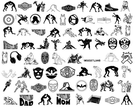 Wrestling SVG Wrestler Svg Wrestling Clipart SVG Wrestling Cut Files