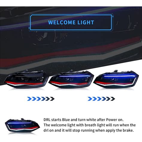 Kit Phares Led GTI Polo 6 AW Avec Clignotants Dynamique