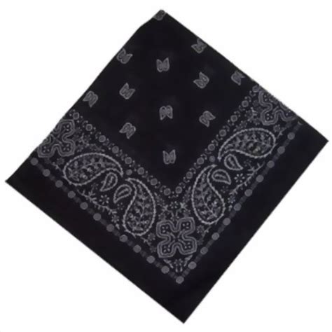 Bandana Schwarz Wei Er Paisley Muster Indischer Basar Online Shop