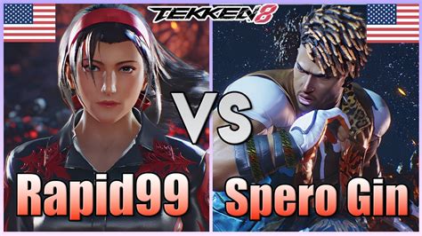 Tekken 8 Rapid99 Jun Kazama Vs Spero Gin Eddy Player Matches Youtube