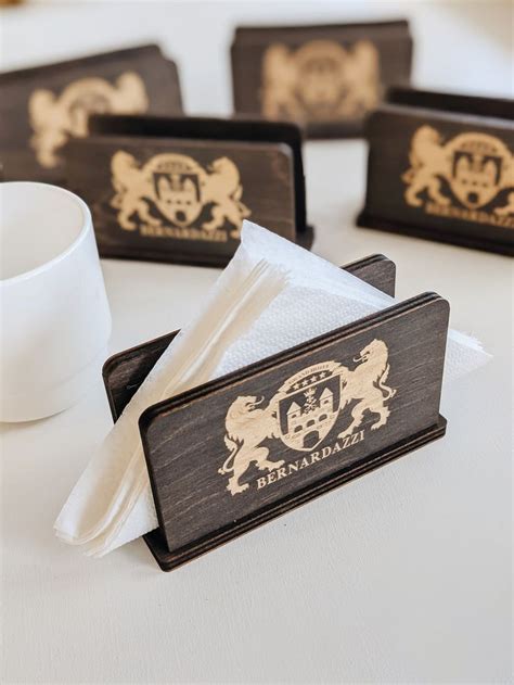 Napkin Holder Wooden Restaurant Cafe Custom Napkin Holder With Logo And