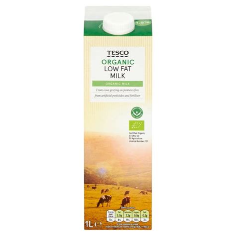 Tesco Fresh Organic Low Fat Milk 1l Tesco Groceries