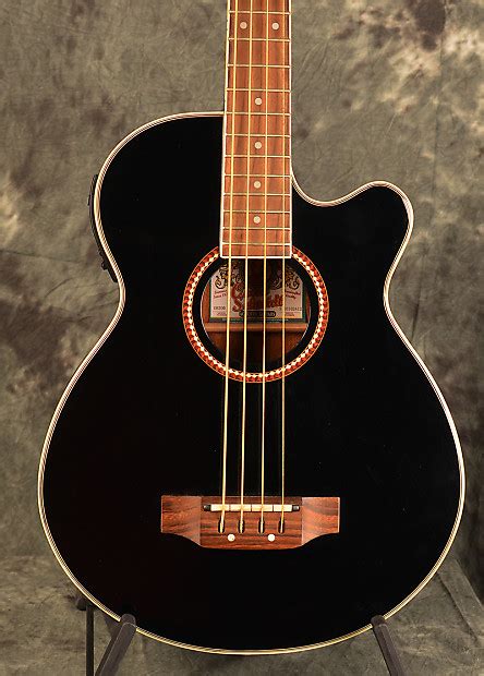 Oscar Schmidt Washburn Ob 300 Acoustic Electric Bass Ebony Reverb