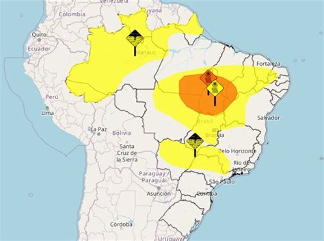 Região tem alerta de perigo potencial de tempestade