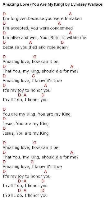 AMAZING LOVE (You Are My King) - lyrics and chords ~ Faith and Music