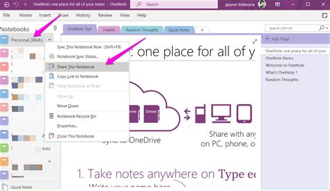 How To Share Onenote Notebook On Desktop And Mobile