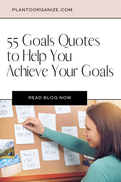 55 Goals Quotes - Plan to Organize