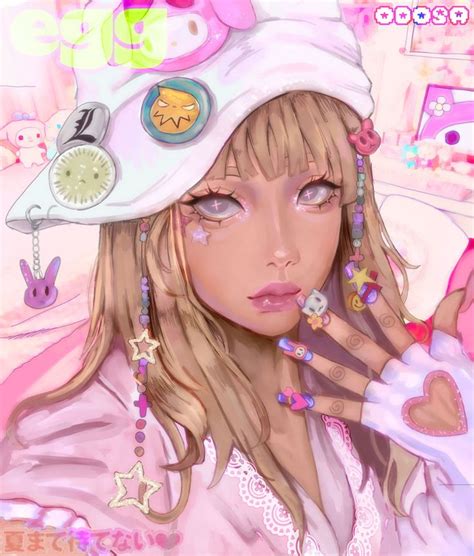 Kawaii Pink Gyaru Art By Dofumi On Deviant