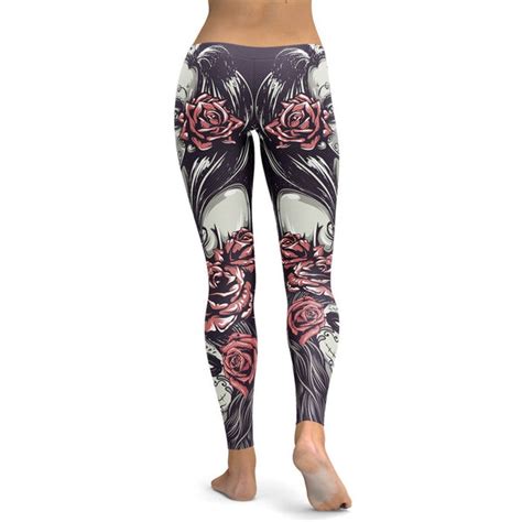 Sugar Skulls And Roses Leggings