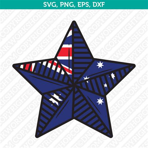 Australia Flag SVG Cut File Cricut Silhouette Cameo Clipart Png Eps Dx ...