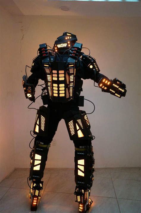 MEGA LED ROBOT COSTUME ROBOTS SUIT DJ TRAJE PARTY SHOW GLOW SUITS