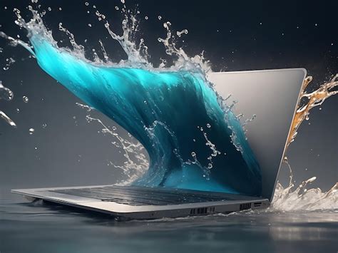 Premium Ai Image Splashing Laptop Wallpaper 4k Wallpaper Ai Generated