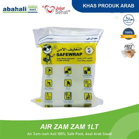 Jual Air Zamzam 1 Liter Air Zamzam Asli 100 Mekah Zam Zam Kemasan