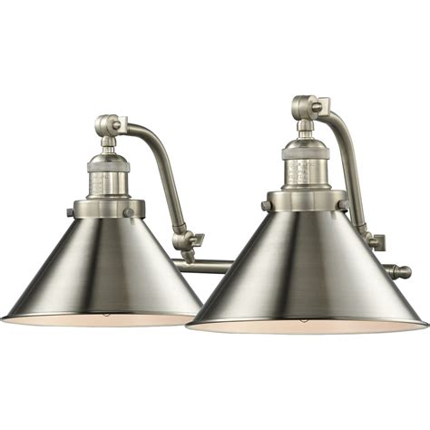 Bathroom Vanity 2 Light Fixtures With Brushed Satin Nickel Finish Cast Brass Material Medium 18