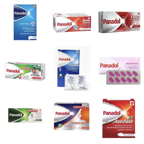 Panadol Actifast Panadol Optizorb Panadol Extra Panadol Extend Panadol