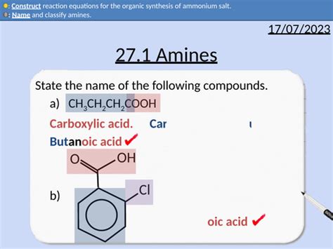 A Level Chemistry Amines Teaching Resources