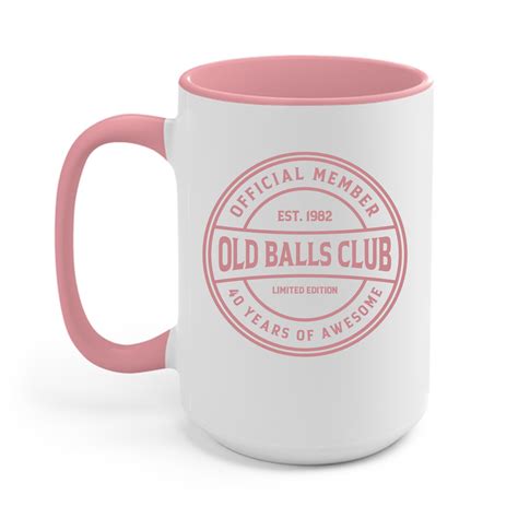 Mens Old Balls Club Years Awesome Forty Th Birthday Etsy Uk