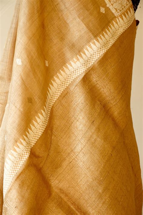 Luxurious Golden Muga Silk Saree From Assam India Etsy