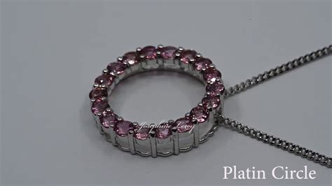 Josephine Leroy Platin Pink Tourmaline 20mm Circle Pendant YouTube