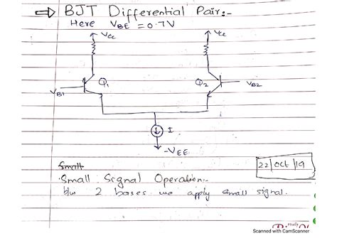 SOLUTION Bjt Differential Pair Amplifier Short Notes Studypool