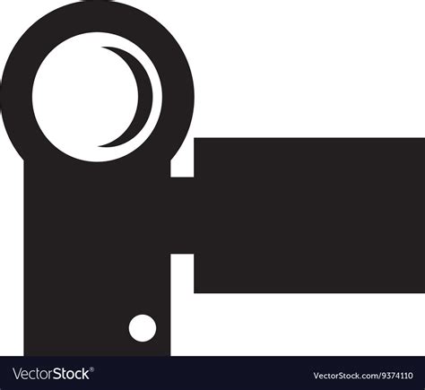 Videocamera Over White Royalty Free Vector Image