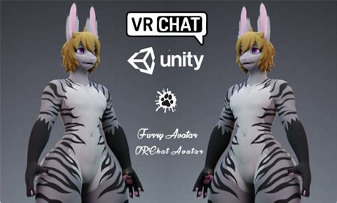 Custom 3d Vrchart Furry Avatar Fursona 3d Model For Vtuber Vrchat