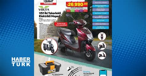 A101 e elektrikli moped ve köşe koltuk geliyor 1 Şubat 2024 Perşembe