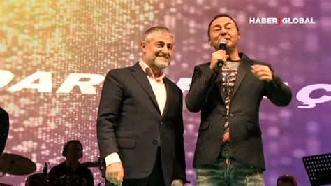 Renkli anlar Şarkıcı Serdar Ortaç Hazine ve Maliye Bakanı Nureddin