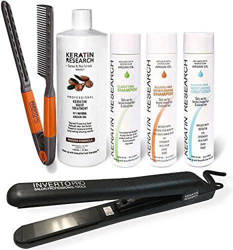 Complete Brazilian Keratin Hair Blowout Treatment 4 Bottles 1000ml Kit With Easy Comb And