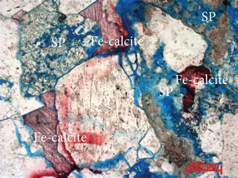 Thin Section Images Of Sandstones Pore Space Is Highlighted In Blue