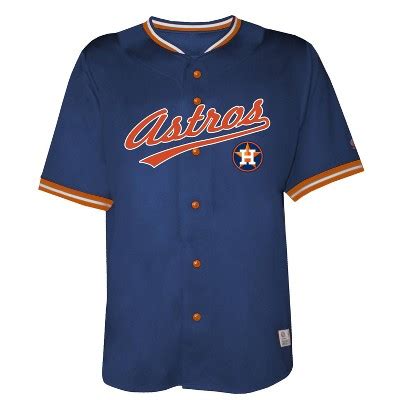 Mlb Houston Astros Men's Button Down Jersey - M : Target