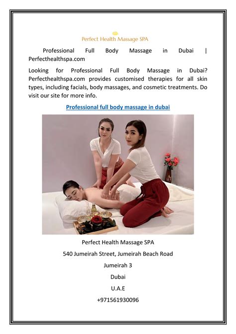 Professional Full Body Massage In Dubai By Glen Smith Issuu