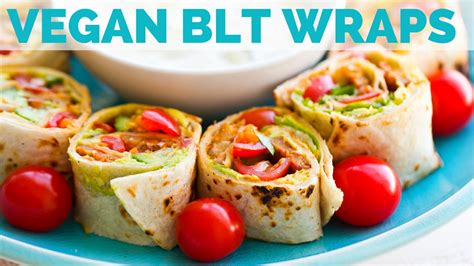 Vegan Blt Roll Ups Vegan Ranch Dip Youtube