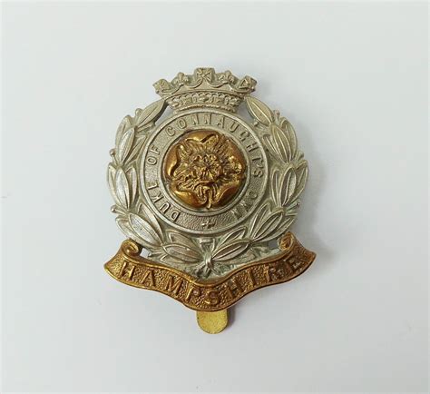 Ww Hampshire Regiment Bi Metal Cap Badge Sally Antiques