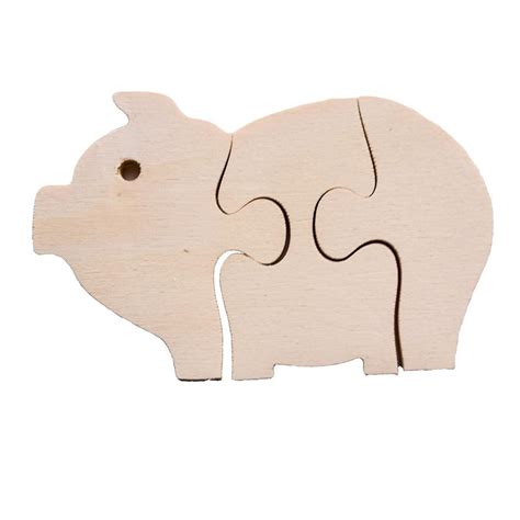 Wooden Pig Puzzle Craft Step4