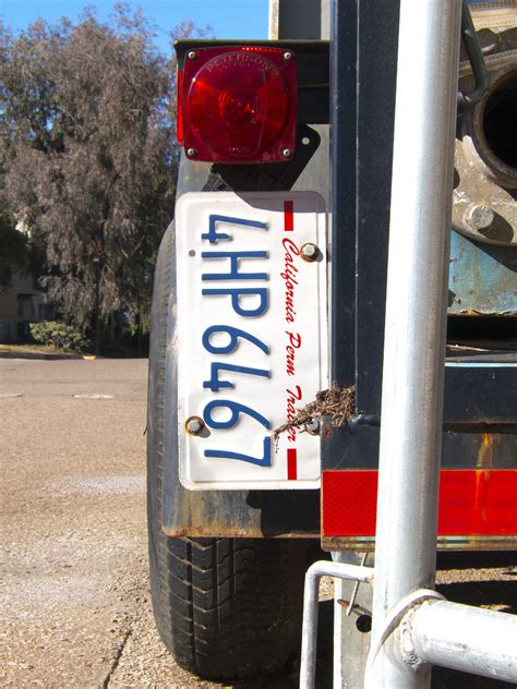 4HP6467 California Permanent Trailer License Plate These Flickr