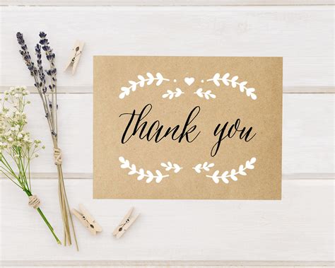 Kraft Thank You Card Go Print Plus