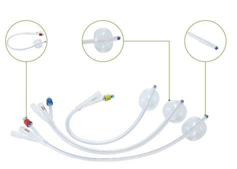 Single Use Silicon Foley Urethral Catheter With Balloon In Variety Of